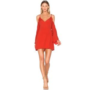 Lovers & Friends | Love Letter Cold Shoulder Mini Wrap Dress Size S
